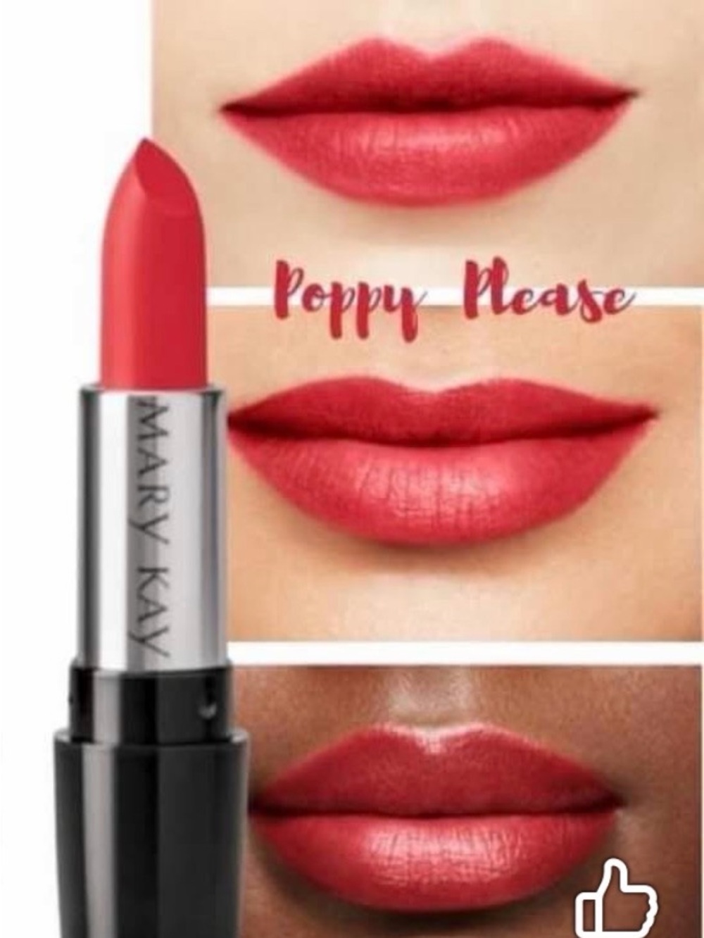 Mary Kay Poppy Please Lipstick - Classic Poppy Red